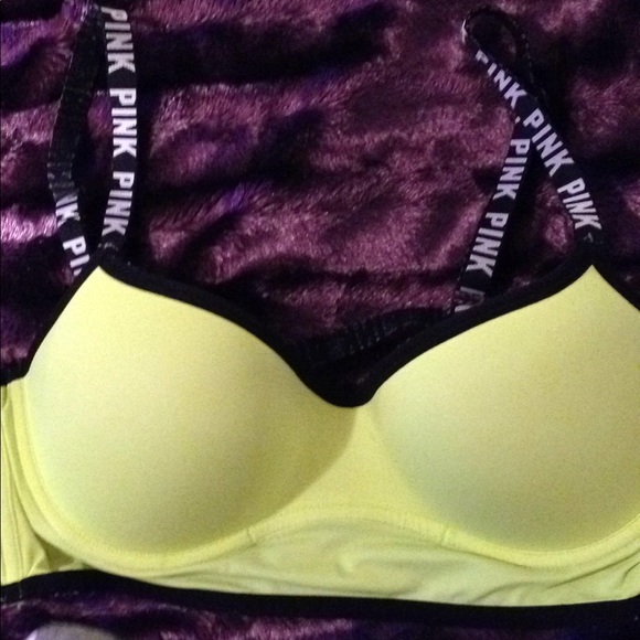 PINK Victoria's Secret Other - Victoria secret PINK neon yellow cage back bra L